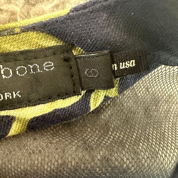 Rag & Bone Ruby Floral Dress Mesh Back Roses Print Navy Blue Pink - Picture 9 of 16